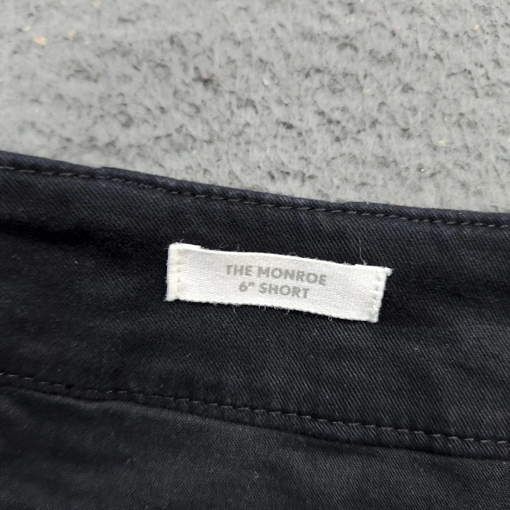 LOFT Monroe 6" Shorts Womens 12 Black Curvy Mid Rise Chino Twill New Tags - Picture 6 of 10